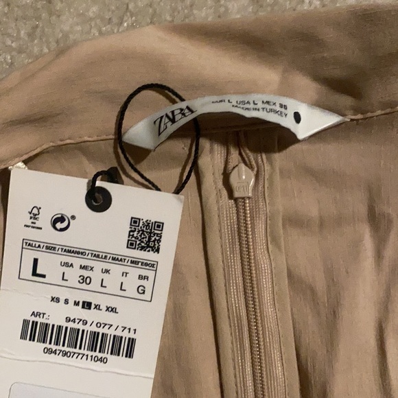 ZARA TAN CUTOUT DRESS BRAND NEW - Picture 11 of 15